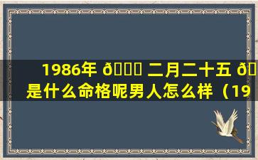 1986年 🐘 二月二十五 🌲 是什么命格呢男人怎么样（1986年阴历二月二十五是什么星座）